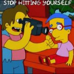 Stop hitting yourself GIF Template