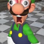 Traumatized Luigi meme