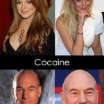 Cocaine vs. Earl Grey Tea meme