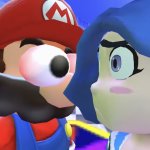 Mario staring at Tari