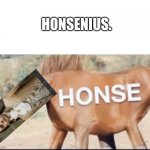 honse | HONSENIUS. | image tagged in honse | made w/ Imgflip meme maker
