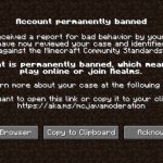 Account permanently banned