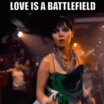Pat Benatar Love is a Battlefield gif GIF Template