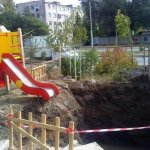 Slide into pit