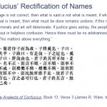 Confucius quote rectification of names