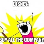 I mean... It's true | DISNEY: BUY ALL THE COMPANYS | image tagged in memes,x all the y | made w/ Imgflip meme maker