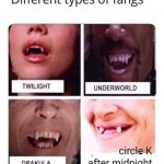 Types of fangs