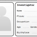 Call of Cthulhu investigator card