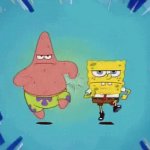 Patrick and SpongeBob Running