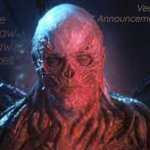Vecna. announcement template meme