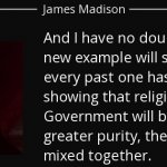 James Madison separation of church and state