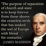 James Madison separation of church and state