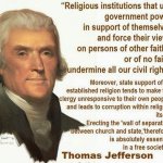 Thomas Jefferson separation of church and state