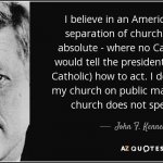 JFK separation of church and state