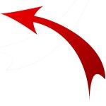 Curved Red Arrow template
