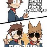 Why!? | ME TRYING TO EXPLAIN EDDSWORLD SHIPS AREN'T CANON; MY FRIENDS SHIPPING ANY CHARACTER THAT BREATHES | image tagged in eddsworld_zoey | made w/ Imgflip meme maker