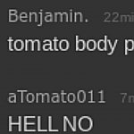 Tomato doesn't want a body pillow