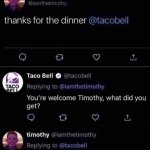 Taco Bell dinner
