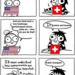 Switzerland trains & buses meme