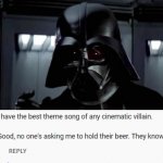 not my comment | image tagged in darth vader | made w/ Imgflip meme maker