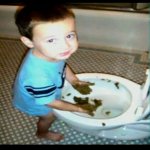 Kid With Hands In Poop