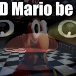 Clever title here | PTSD Mario be like | image tagged in gifs,ptsd,pingu stare,memes,funny | made w/ Imgflip video-to-gif maker