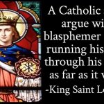 A Catholic should argue with a blasphemer