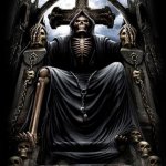 Grim reaper on skull throne | Awesome people stick together. That's why I love all of you. | image tagged in grim reaper on skull throne | made w/ Imgflip meme maker