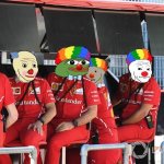 Ferrari pitwall clowns