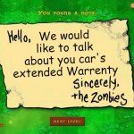 THE CAR | We would like to talk about you car's extended Warrenty | image tagged in letter from the zombies | made w/ Imgflip meme maker