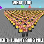 Jimmy gang | WHAT U DO; WHEN THE JIMMY GANG PULL UP | image tagged in jimmy gang | made w/ Imgflip meme maker