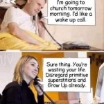 Church wake-up call