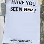 have you seen her now you have meme