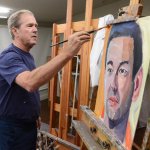 George Bush painting