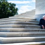 Bernie on steps