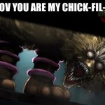 S. | POV YOU ARE MY CHICK-FIL-A | image tagged in big bird gets angry | made w/ Imgflip meme maker