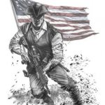 Patriot with modern rifle