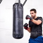 Guy punching a punching bag meme