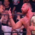 AEW Jon Moxley flipping off CM Punk