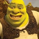 Smiling Shrek | THAT FACE YOU MAKE WHEN; PEOPLE ARE SINGING YOU HAPPY BIRTHDAY | image tagged in smiling shrek | made w/ Imgflip meme maker