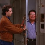 SEINFELD AND NEWMAN AT THE DOOR
