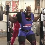 Ronny Coleman squatting 800 solid ass pounds