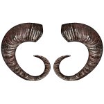 Demon ram horns transparent background template
