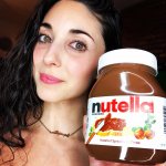 Paulina Cossio with Nutella template