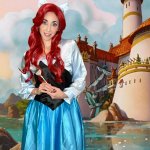 Paulina Cossio as Ariel from The Little Mermaid template