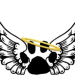 Angel wings dog paw template