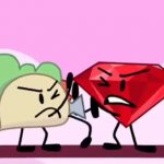 Taco and ruby fight in bfb meme