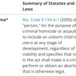 Alabama law fetal homicide