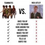 Rick Astley comparison