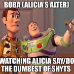 Boba watching Alicia